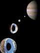 Jupiter a jeho 4 největší měsíce