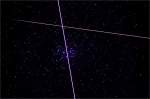 Plejády překřížené ISS a meteorem