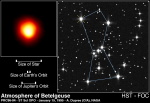 Betelgeuze v rameni Orionu. Zdroj: HST