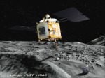 Japonská sonda Hayabusa provádí odběr vrorku