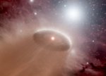 Jedna z horkých hvězd, jak ji zobrazil Spitzerův dalekohled