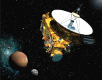 New Horizons při průletu kolem Pluta (kresba)