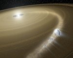 Prachový disk kolem bílého trpaslíka. Autor: NASA