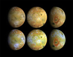 Různé pohledy na Jupiterův měsíc Io