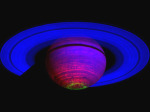 Polární záře na planetě Saturn