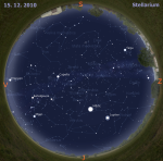 mapa oblohy pro 50. týden 2010, zdroj: Stellarium