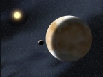 Eris se svým měsícem na Astronomickém snímku dne 19. června 2007