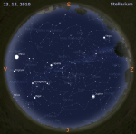 mapa oblohy pro 51. týden 2010, zdroj: Stellarium