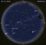 Mapa oblohy pro 52. týden 2010, zdroj: Stellarium