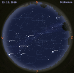 Mapa oblohy pro 52. týden 2010, zdroj: Stellarium