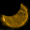 Částečné zatmění Slunce 7. 10. 2010 z SDO. Zdroj: NASA