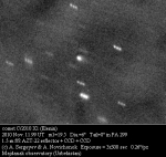 Snímek komety C/2010 X1 Elenin z 11. listopadu 2010. Autor: A. Sergeyev a A. Novichonok