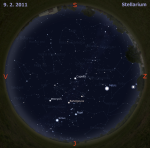 Mapa oblohy pro 6. týden 2011, zdroj: Stellarium