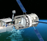 ATV připojené k ISS v představě malíře. Autor: ESA