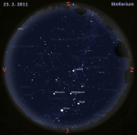 Mapa oblohy pro 8. týden 2011, zdroj: Stellarium