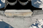 Snímek tepelné ochrany, pořízený při příletu raketoplánu ke stanici. Autor: spaceflightnow.com