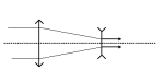 Chod paprsků v holandském (Galileiho) dalekohledu. Objektivem je spojka, okulárem rozptylka. Autor: M. Šulc.