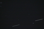 Discovery, ISS, Rigel a mlhovina M42. Autor: Petr Soukeník