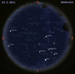 Mapa oblohy pro 12. týden 2011, zdroj: Stellarium