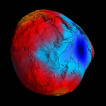 Zemský geoid podle měření družice GOCE