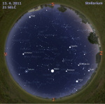 Mapa oblohy pro 15. týden 2011, zdroj: Stellarium