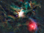 Mlhovina Ró Ophiuchi na snímku z družice WISE