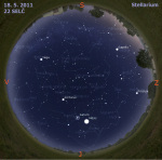 Mapa oblohy 18. 5. 2011, zdroj: Stellarium