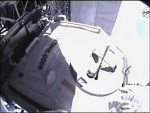 Pohled na nádrž z kamery na helmě Mika. Autor: TV NASA