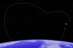 Dráha raketoplánu, vyžádána experimentem STORRM. Autor: spaceflightnow.com