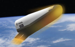 Návrat evropského bezpilotního raketoplánu IXV z oběžné dráhy - kresba
