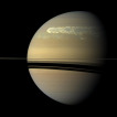 Obrovská bouře na planetě Saturn, vyfotografovaná sondou Cassini