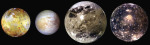 Jupiterovy měsíce Io, Europa, Ganymed, Kallisto