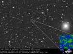 CCD snímek komety Pan-STARRS z teleskopu LAST v Itálii. Autor: R. Ligustri
