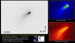Snímky komety v různých filtrech ze 27. července 2011. Autor: Faulkesův teleskop na Havaji