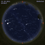 Mapa oblohy 12. 10. 2011, zdroj: Stellarium