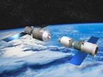Spojení Tiangong 1 a Shenzhou 8 v představě malíře. Autor: spaceflightnow.com