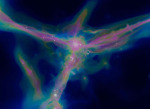 Oblaka primordiálního plynu ve vesmíru na základě počítačových simulací