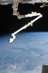 Robotický manipulátor Canadarm2 na stanici ISS. Autor: NASA