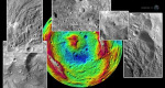 Kompozice snímků povrchu planetky Vesta