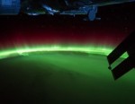 polární záře z ISS, credit: NASA