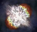 Neutrina se ve vesmíru uvolňují při výbuších supernov – zhroucených hmotných hvězd. Autor: NASA