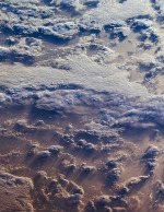 Oblačnost nad Indickým oceánem - foto družice Terra