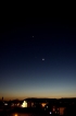 Měsíc, Venuše a Jupiter nad Teplicemi. Autor: Karolina Neumaier