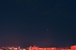 Venuša a ISS nad nočnou Opavou. Autor: Michal Vojtech