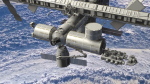 Loď Dragon u ISS v představě malíře. Autor: SpaceX