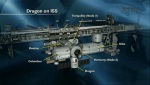 Schéma ISS s připojeným Dragonem. Autor: TV NASA