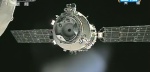 Loď Shenzhou pohledem kamery na palubě modulu Tiangong. Autor: spaceflightnow.com