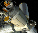 Umístění experimentu Expose-E na modulu Columbus, který je součástí ISS