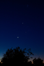 Venuše, Jupiter a hvězdokupy ranní obloze. Autor: Petr Horálek