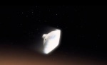 Animace rozžhaveného modulu při průletu atmosférou. Autor: NASA